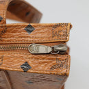 MCM Logogram Vicetos Shoulder Bag PVC Leather Brown Auth BA3979-14