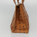MCM Logogram Vicetos Shoulder Bag PVC Leather Brown Auth BA3979-4