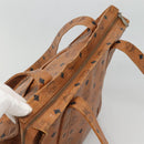 MCM Logogram Vicetos Shoulder Bag PVC Leather Brown Auth BA3979-6