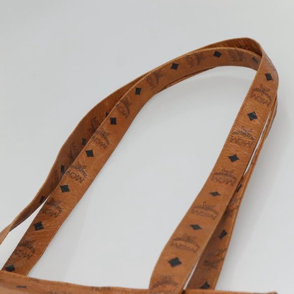 MCM Logogram Vicetos Shoulder Bag PVC Leather Brown Auth BA3979