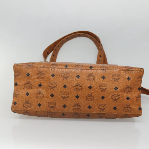MCM Logogram Vicetos Shoulder Bag PVC Leather Brown Auth BA3979