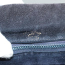 GUCCI Shoulder Bag Suede Leather Navy Gold Auth BA3980-18