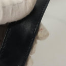 GUCCI Shoulder Bag Suede Leather Navy Gold Auth BA3980-9