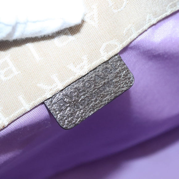 BVLGARI Logo Mania Tote Bag Canvas Beige Auth BA3987