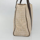 BVLGARI Logo Mania Tote Bag Canvas Beige Auth BA3987-4