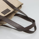 BVLGARI Logo Mania Tote Bag Canvas Beige Auth BA3987-7