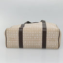 BVLGARI Logo Mania Tote Bag Canvas Beige Auth BA3987-5