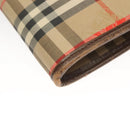 Burberrys Nova Check Document Case Clutch Bag Canvas Beige Gold Auth BA3988-11