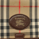 Burberrys Nova Check Document Case Clutch Bag Canvas Beige Gold Auth BA3988-13