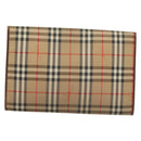 Burberrys Nova Check Document Case Clutch Bag Canvas Beige Gold Auth BA3988-3