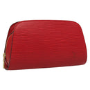 LOUIS VUITTON Epi Dauphine PM Pouch Castilian Red M48447 LV Auth BA3996-1