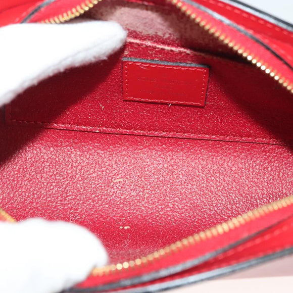 LOUIS VUITTON Epi Dauphine PM Pouch Castilian Red M48447 LV Auth BA3996
