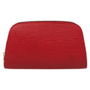 LOUIS VUITTON Epi Dauphine PM Pouch Castilian Red M48447 LV Auth BA3996-13