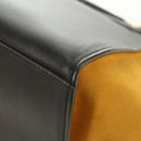 CELINE Trapeze Hand Bag Leather 2way Navy Gold Auth BA400-18