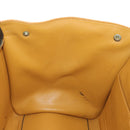 CELINE Trapeze Hand Bag Leather 2way Navy Gold Auth BA400-12