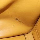 CELINE Trapeze Hand Bag Leather 2way Navy Gold Auth BA400-24