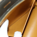 CELINE Trapeze Hand Bag Leather 2way Navy Gold Auth BA400-28