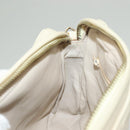 CHANEL Matelasse Chain Shoulder Bag Lamb Skin White Gold CC Auth BA4005-18