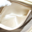 CHANEL Matelasse Chain Shoulder Bag Lamb Skin White Gold CC Auth BA4005-19