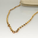 CHANEL Matelasse Chain Shoulder Bag Lamb Skin White Gold CC Auth BA4005-7