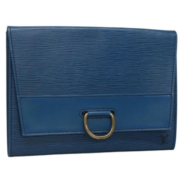 LOUIS VUITTON Epi Jena Clutch Bag Blue M52715 LV Auth BA4006