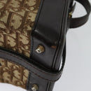 Christian Dior Trotter Canvas Shoulder Bag Brown Gold Auth BA4009-16