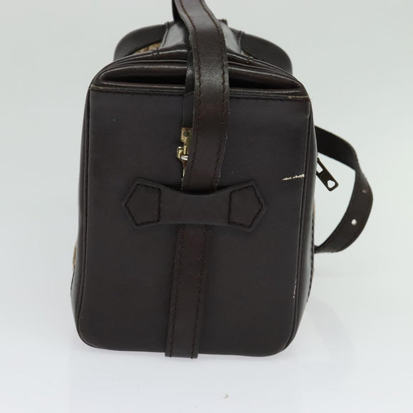 Christian Dior Trotter Canvas Shoulder Bag Brown Gold Auth BA4009