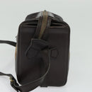 Christian Dior Trotter Canvas Shoulder Bag Brown Gold Auth BA4009-4