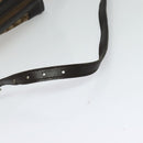 Christian Dior Trotter Canvas Shoulder Bag Brown Gold Auth BA4009-7