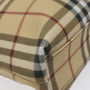 BURBERRY Nova Check Tote Bag PVC Leather Beige Brown Auth BA401-14