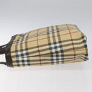 BURBERRY Nova Check Tote Bag PVC Leather Beige Brown Auth BA401-4