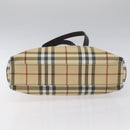 BURBERRY Nova Check Tote Bag PVC Leather Beige Brown Auth BA401-5