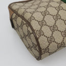 GUCCI GG Supreme Web Sherry Line Clutch Bag PVC Beige Gold 63 01 012 Auth BA4011-16