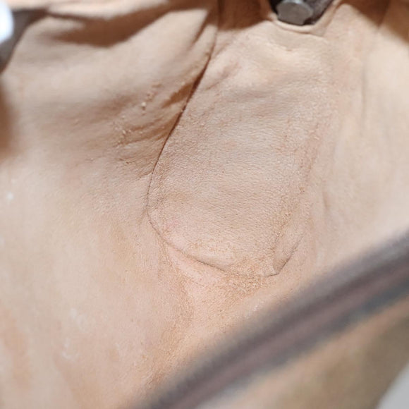 GUCCI GG Supreme Web Sherry Line Clutch Bag PVC Beige Gold 63 01 012 Auth BA4011