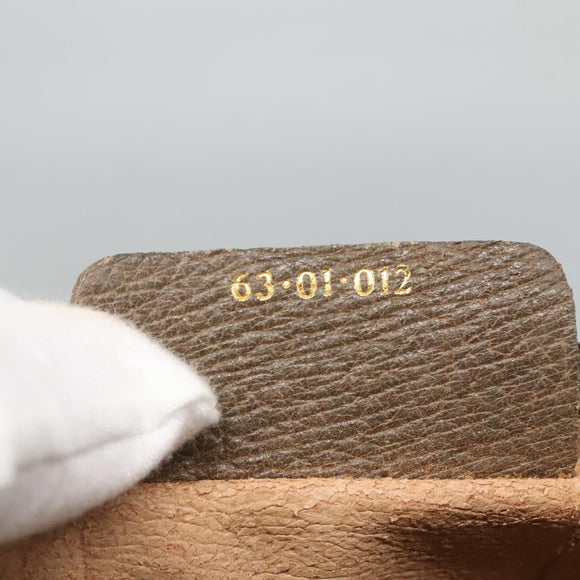 GUCCI GG Supreme Web Sherry Line Clutch Bag PVC Beige Gold 63 01 012 Auth BA4011