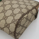 GUCCI GG Supreme Web Sherry Line Clutch Bag PVC Beige Gold 63 01 012 Auth BA4011-7