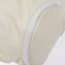 BVLGARI Shoulder Bag Leather Cream Gold Auth BA4015-10