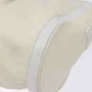 BVLGARI Shoulder Bag Leather Cream Gold Auth BA4015-12