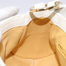 BVLGARI Shoulder Bag Leather Cream Gold Auth BA4015-18