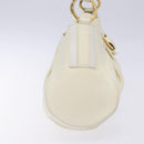 BVLGARI Shoulder Bag Leather Cream Gold Auth BA4015-5