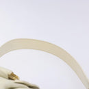 BVLGARI Shoulder Bag Leather Cream Gold Auth BA4015-8