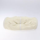 BVLGARI Shoulder Bag Leather Cream Gold Auth BA4015-9