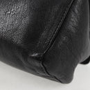 Chloe Chain June Shoulder Bag Leather Black Gold Auth BA4019V-17