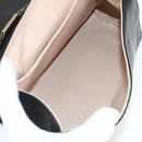 Chloe Chain June Shoulder Bag Leather Black Gold Auth BA4019V-10