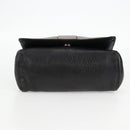 Chloe Chain June Shoulder Bag Leather Black Gold Auth BA4019V-5