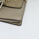 Chloe Fay Shoulder Bag Leather Greige Gold Auth BA4020-15