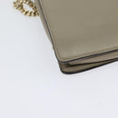 Chloe Fay Shoulder Bag Leather Greige Gold Auth BA4020-16