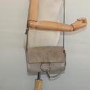 Chloe Fay Shoulder Bag Leather Greige Gold Auth BA4020-23