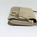 Chloe Fay Shoulder Bag Leather Greige Gold Auth BA4020-4