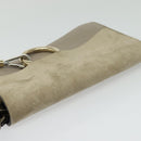 Chloe Fay Shoulder Bag Leather Greige Gold Auth BA4020-6